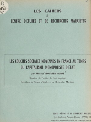cover image of Les couches sociales moyennes en France au temps du capitalisme monopoliste d'État